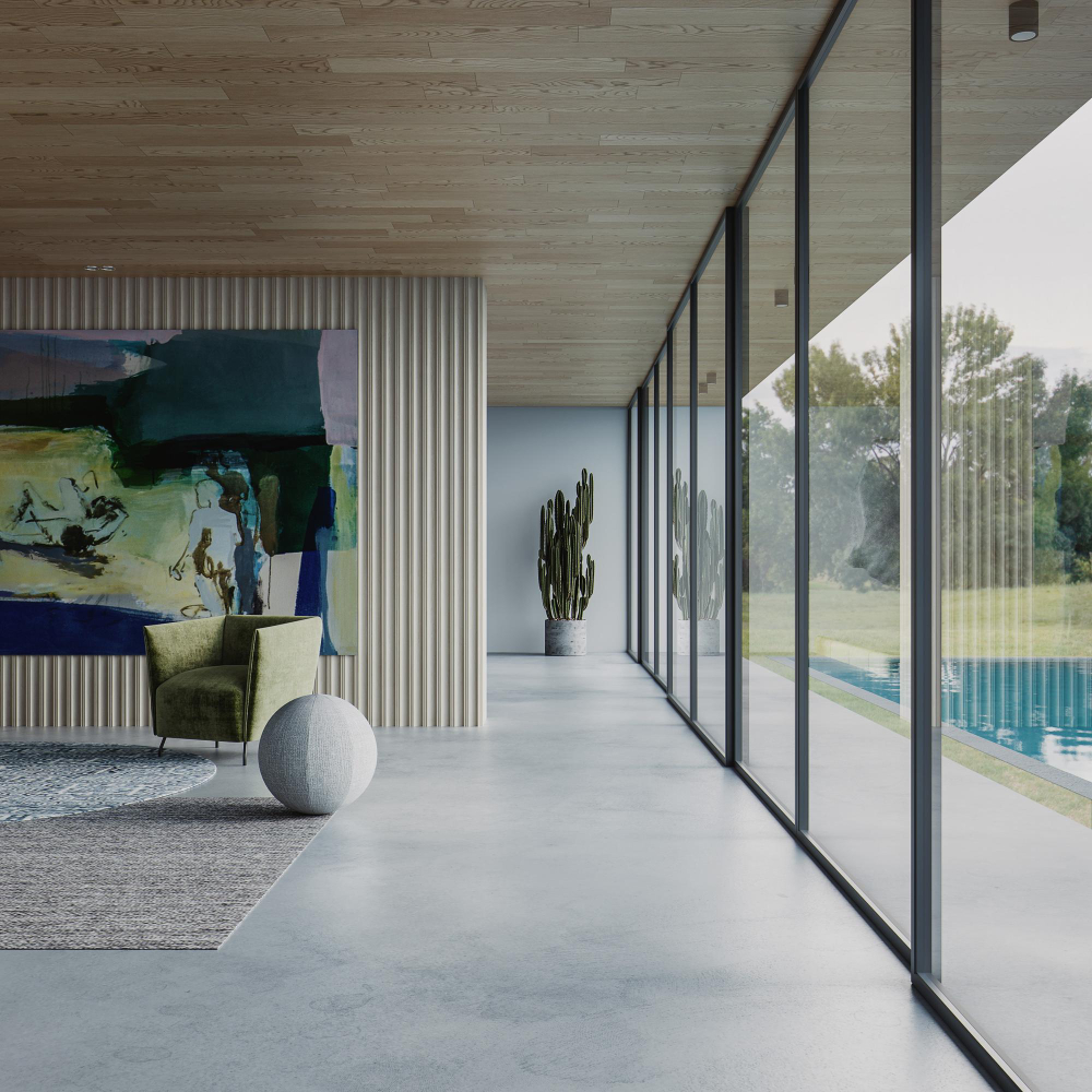 chassis et menuiseries aluminium d'une maison en 2025