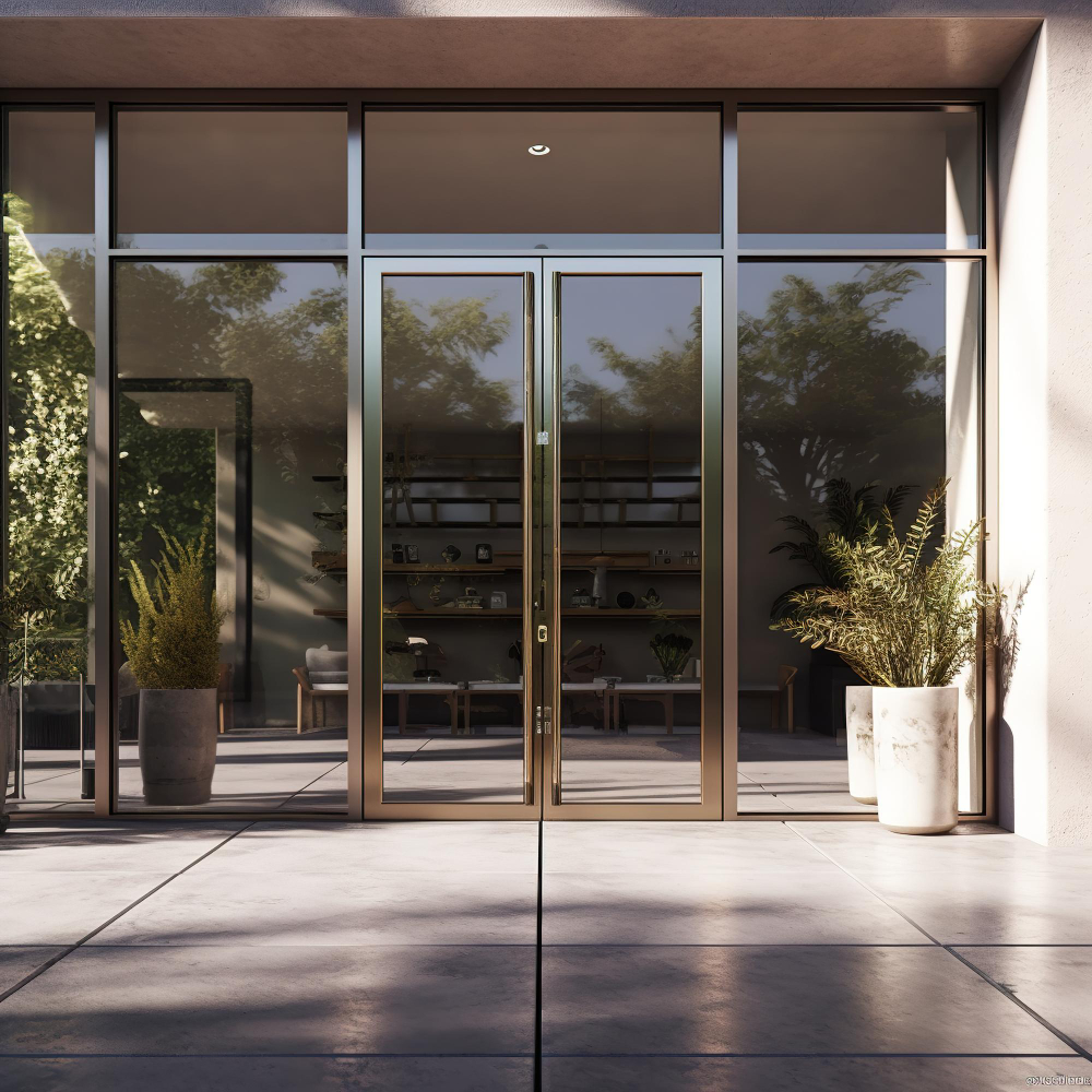 porte d'entrée en aluminium